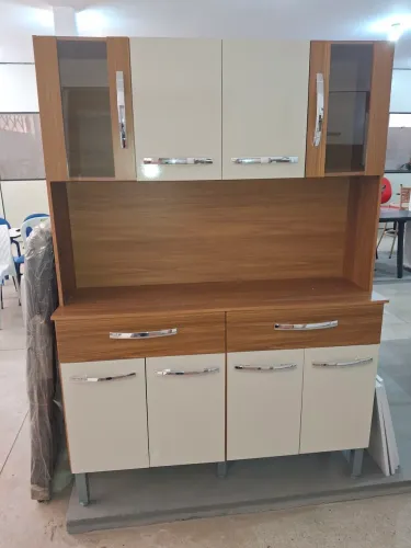 Armário kit com de portas vidro