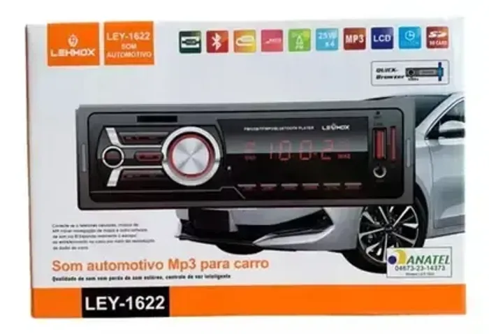 Som Automotivo Mp3 Para Veículos Lehmox Ley-1623