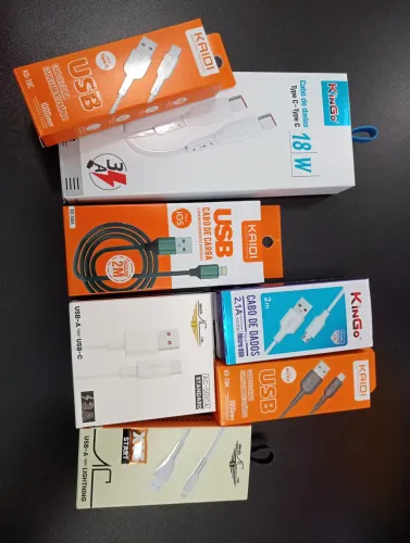 Cabos de carga para celular a partir de R$25,00 - Diversos Modelos