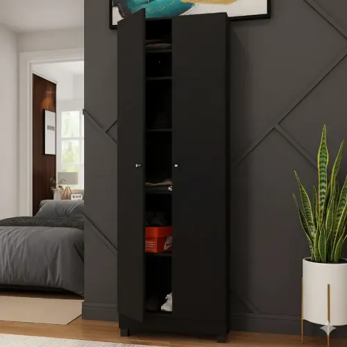 Multiuso sapateira 2 portas Preto