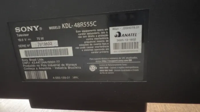 Vendo TV Sony para tirar peças, defeito na tela