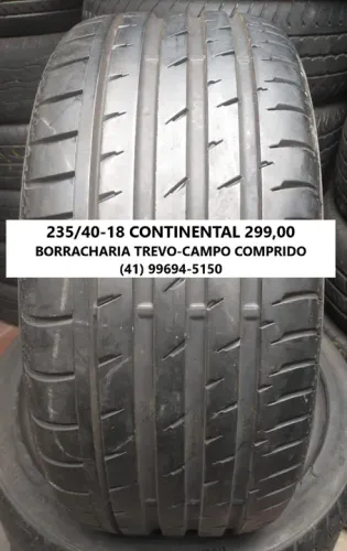 01 pneu 235/40/18 Continental ContiSport Contact3 80% de borracha por 299,00