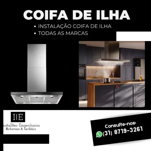 Coifa de Ilha - Instalação de Todas as Marcas