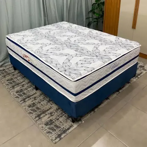 Colchão casal Paropas blue de molas + base casal tamanho padrão ENTREGA HOJE !!! 