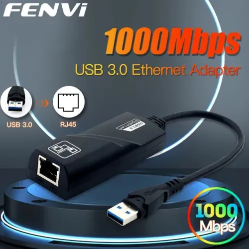 FENVI-Adaptador Ethernet LAN, 1000Mbps, USB3.0 para placa de rede Rj45, RTL8153