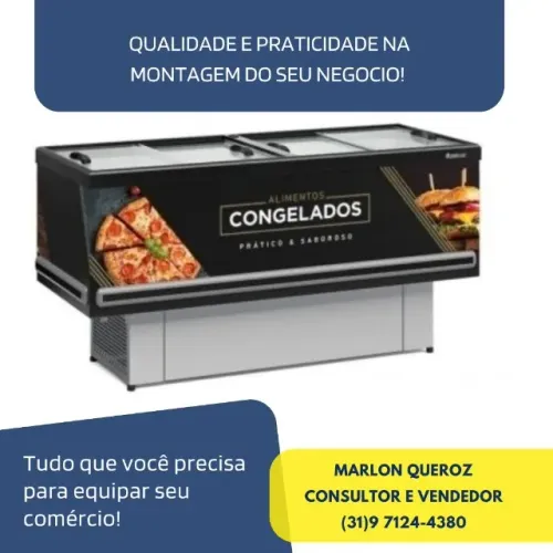Ilha para Congelados Gelopar 2M Preta