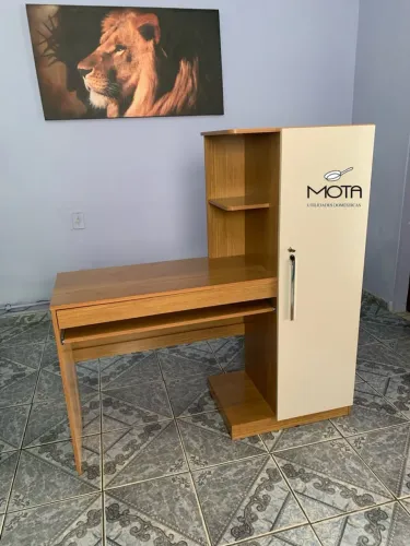 Escrivaninha com Armário Integrado - Perfeito Home Office