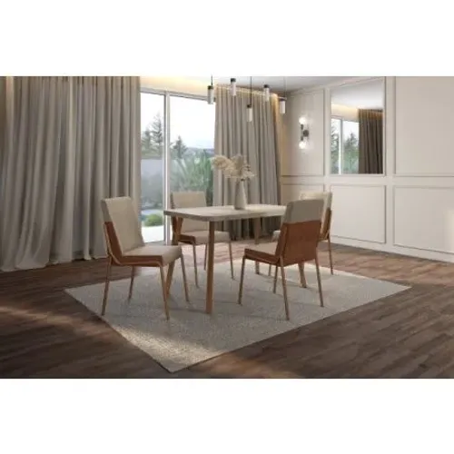 Mesa Stellar Mdp 120x80 C/ 4 Cad Hug - Petra/rose