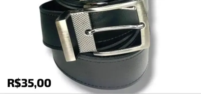 Cinto sintético Masculino Preto