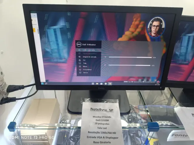 Monitor Dell 1920H 19 polegadas cabo VGA e displayport 