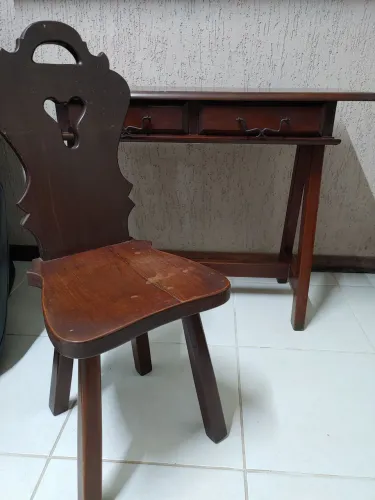Escrivaninha vintage maciça