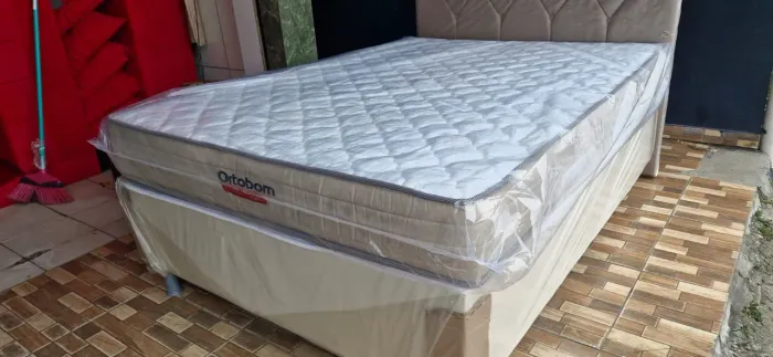 Promoção Camas casal espuma D60 colchão com base 