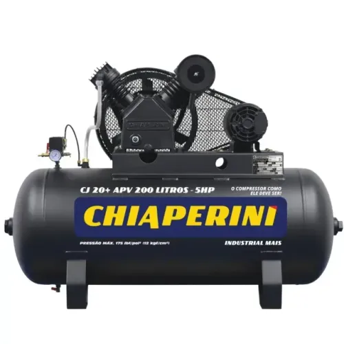 Compressor 20 Pés 250 Litros CHIAPERINI 175 Psi Motor 5 HP Trifásico 220/380V