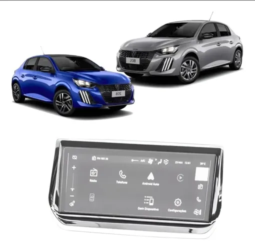 Película multimidia peugeot 208 10 polegadas