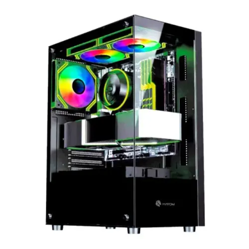 Gabinete Gamer Hayom GB1792 *Com 3 Fans Led Rgb Controlável* - WZetta