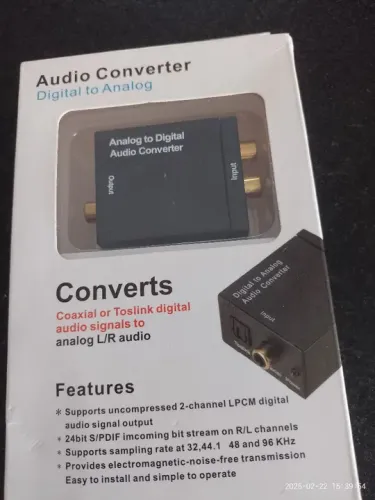 Conversor Digital para Analógico - Coaxial/Toslink para L/R