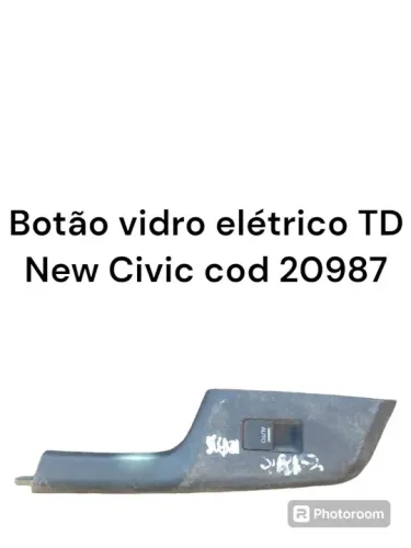 Botão vidro elétrico TD New Civic cod 20987