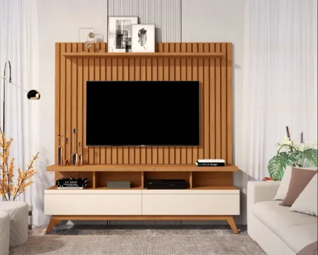 Painel Classic Ripado 1,8 M + Rack Vivare 1,8 M -NOVO, DE FÁBRICA!