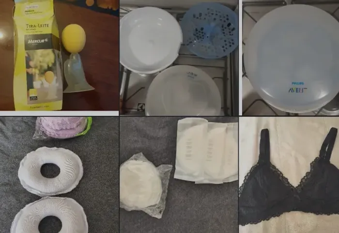 NOVO Kit amamentação - extrator / almofada / esterilizador / sutiã (gestante)