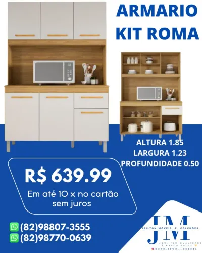 MEGA PROMOÇÃO ARMÁRIO KIT ROMA