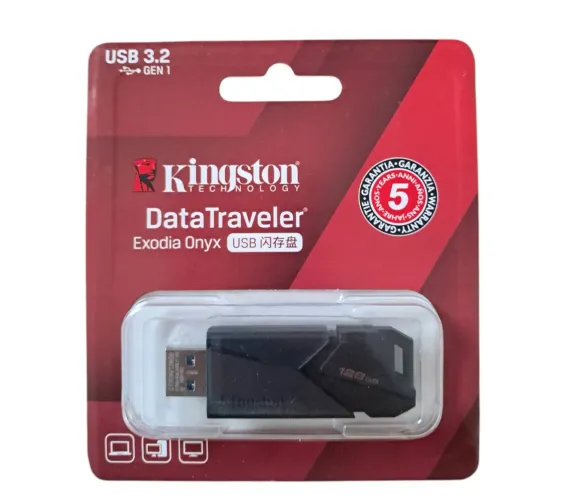 Pen Drive Kingston DataTraveler Exodia Onyx 128GB - USB 3.2