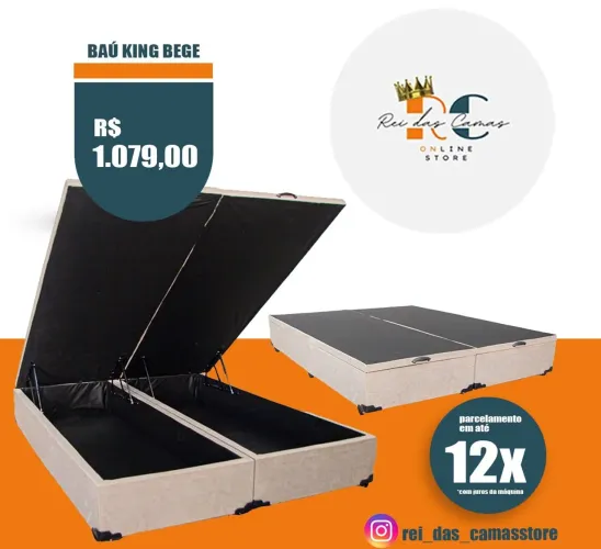 Base baú Queen ou King! Novos direto da fábrica, frete grátis 