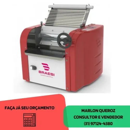 Cilindro de Massas Braesi 30CM Bivolt