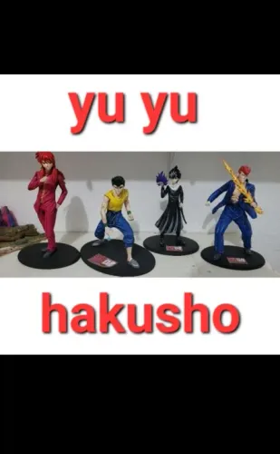 4 Bonecos 30cm yu yu hakusho 1/6 action figure anime desenho yusuke kurama kuwabara hiei