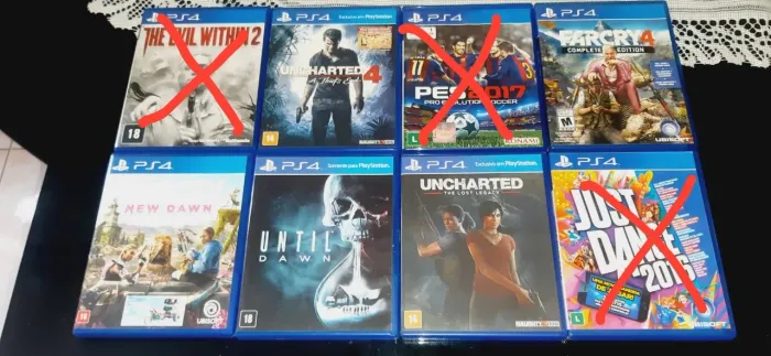 Jogos mídia fisica Ps4