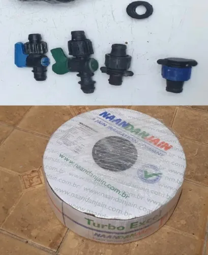 Sistema de Irrigação gotejamento Conexões + 1000 metros de mangueira