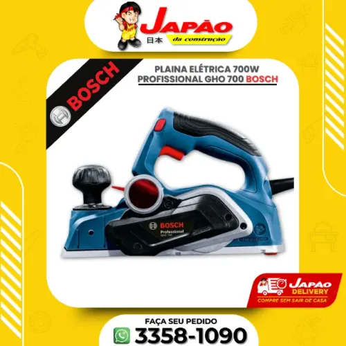 Plaina Elétrica Profissional 700W GHO700 Bosch Garantia de 1 Ano