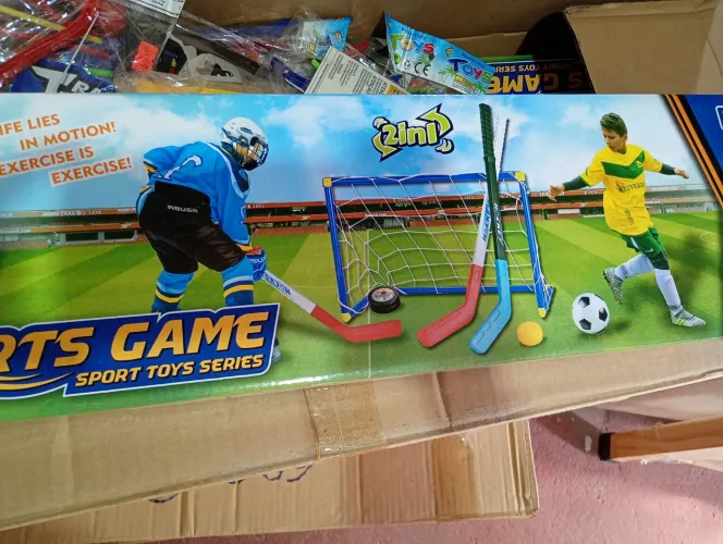 Jogo 2 em 1: Futebol e Hôckei