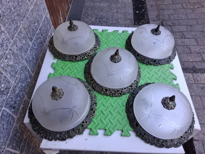 Vendo 05 Luminárias de Teto Antiga