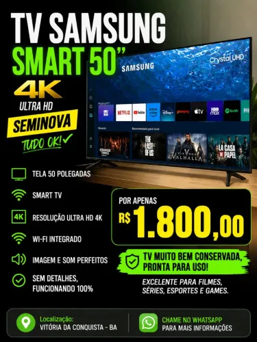 TV SAMSUNG 50 SMART 4K SEMINOVA