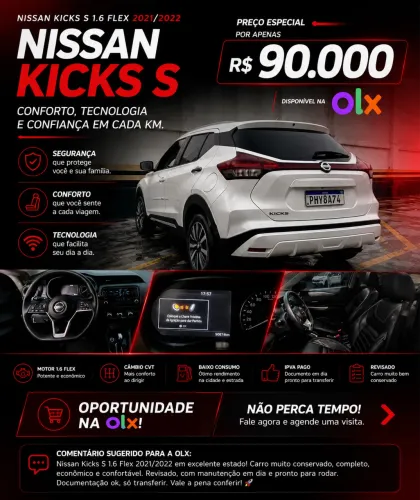 Nissan Kicks Advance 1.6 16V Flex AUT 2022