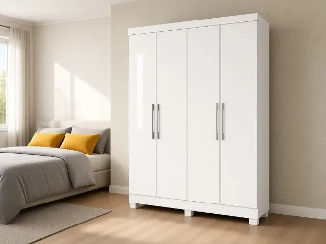 Guarda-Roupa Malibu New 4 Portas 1,36m (NOVO A PRONTA ENTREGA)