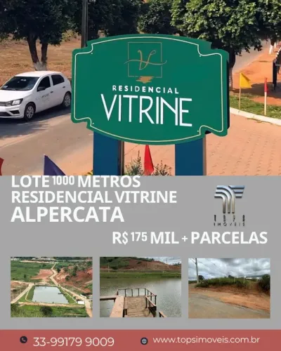 Lote 1000m Esquina no Residencial Vitrine em Alpercata