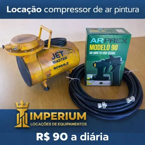 Locação de compressor ar direto para pintura