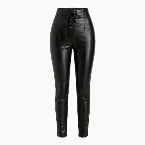 Calça de Couro Sintético SHEIN