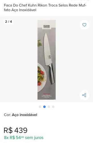 Facas profissionais chefes novas