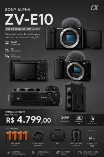 Câmera Sony ZVE10