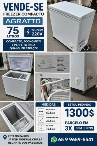 FREEZER COMPACTO AGRATTO - 75L