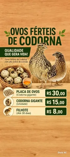 Filhote de codorna ovo