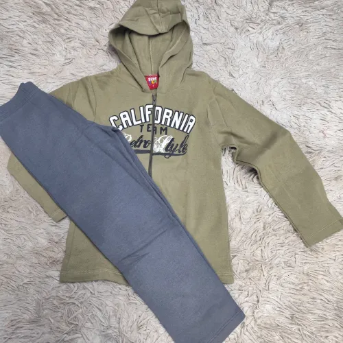 Moletom flanela do conjunto masculino infantil