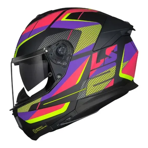 Capacete LS2 Stream 2 FF808 Road Preto e Rosa Fosco - somos loja, parcelamos
