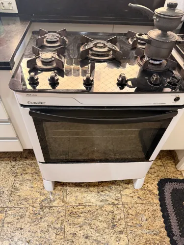Fogão funcionando