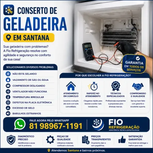 Conserto de Geladeira em Santana