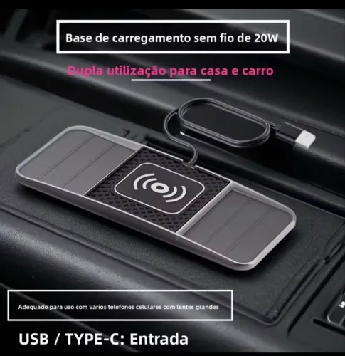 Carregador a indução para carro 