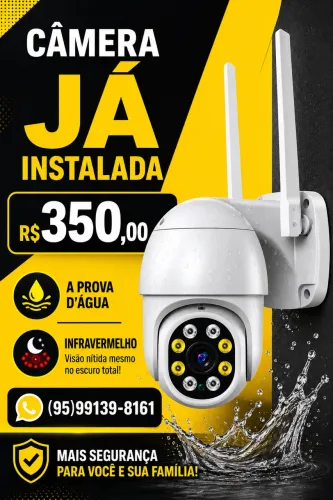 Câmera Externa já instalada R$350