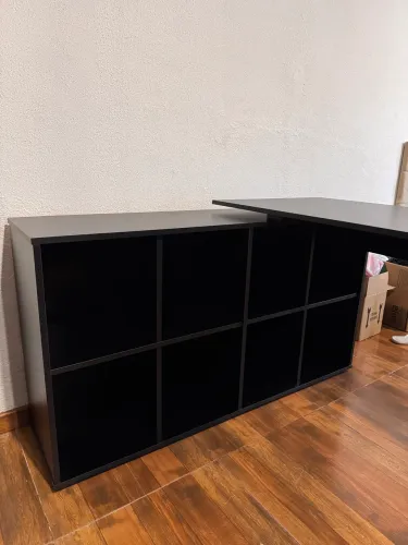 Mesa em L Para Escritório Com Nicho